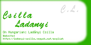 csilla ladanyi business card